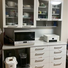 【大型】食器棚 キッチンボード 幅160cm コンセント壊れの画像