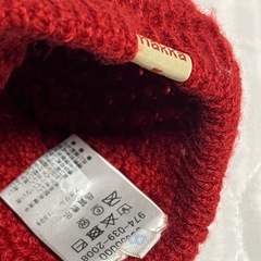 ⑩　ハッカベビー　ベビー　ニット帽　りんご　林檎　赤の画像