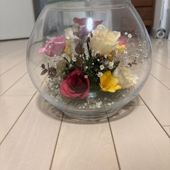 【ガラス容器】プリザーブドフラワーアレンジメントの画像