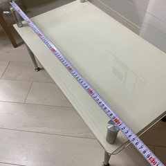 ホワイト　ローテーブル　センターテーブル　丸角の画像