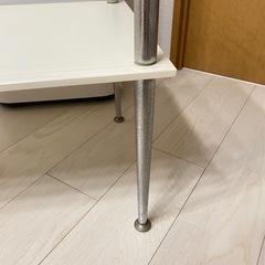 ホワイト　ローテーブル　センターテーブル　丸角の画像