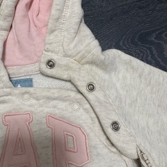 GAP フード付きロンパース グレー　60サイズ3-6の画像