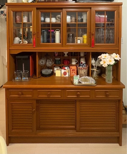 美品　食器棚 オープンボードレンジ台大量収納