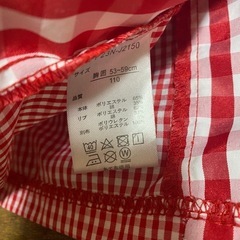 【美品】【110】赤　チェック　トップスの画像