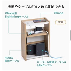 サンワダイレクト ケーブルボックス 木製の画像