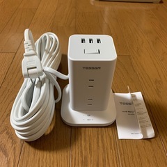 タワー型 10m 電源タップ たこあしコンセント type-A/C TESSANの画像