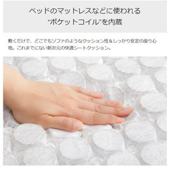 ニトリ ポケットコイル内蔵 シートクッション (Nコイル BK) 体圧分散　の画像