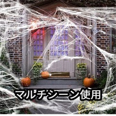 ハロウィン　蜘蛛の巣　飾りの画像