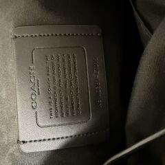 COACH ブラック レザーバックパックの画像