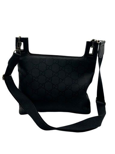 GUCCI グッチ GG柄 ショルダーバッグ ブラック ナイロン
