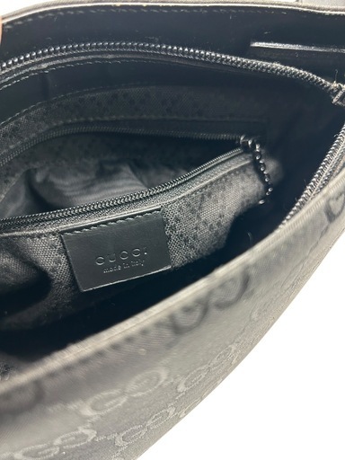 GUCCI グッチ GG柄 ショルダーバッグ ブラック ナイロン