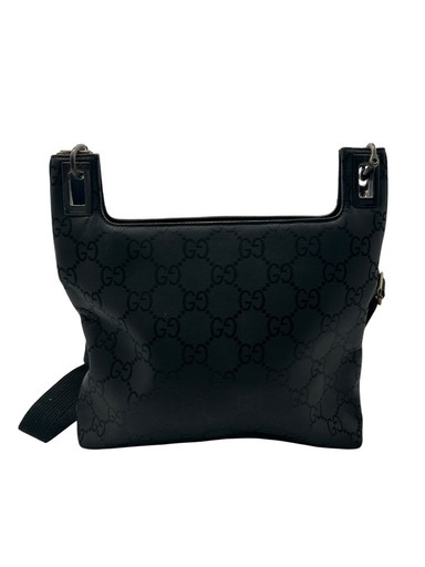 GUCCI グッチ GG柄 ショルダーバッグ ブラック ナイロン