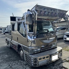 デコトラ　キャンター　ダブルキャブ　マニ割り　煙突マフラー　５速ＭＴの画像