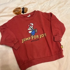 任天堂子供服110マリオパーカートレーナーの画像