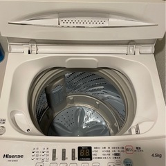 hisense 洗濯機 4.5kgの画像