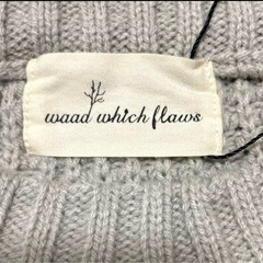 waad which flaws/ライトグレーニットセー ター長袖/LLの画像