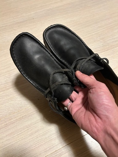 今月最終完全〆切　クラークス ワラビー クラシック レザーく黒