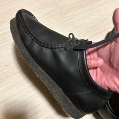 今月最終28日完全〆切　クラークス ワラビー クラシック レザーく黒の画像