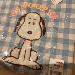 新品　エプロン　snoopy 青の画像