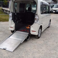 H26(2014) ダイハツ　タントカスタム　XSAスローパー 車検R9年3月13日 車イス　スローパー　車イス電動ウィンチ　スマートアシストプリクラッシュ　Wパワースライドドア　ナビゲーション　バックカメラ  17369の画像