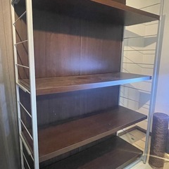 ダークブラウン可変式収納ラックの画像