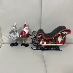 サンタクロース&スノーマン　オブジェの画像