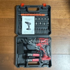 電動ドライバー⭐️21V 電動ドリル 1500mAh バッテリー2個付 無断変速の画像