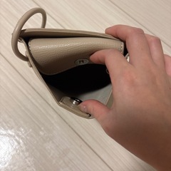 ミニショルダーバッグ　アイボリー　合成皮革 ショルダーバッグ スマホショルダー　レディース　ベージュの画像
