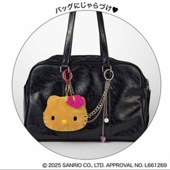 【新品】日焼けハローキティ ぬいぐるみポーチチャーム&ステッカーセットの画像
