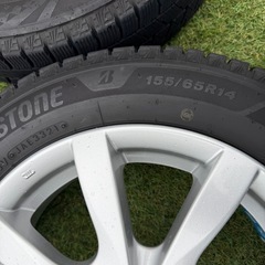 スタッドレスタイヤアルミセット　ブリヂストン VRX3 155/65R14の画像