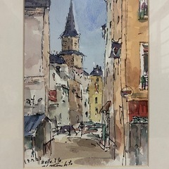 水彩画　風景画の画像