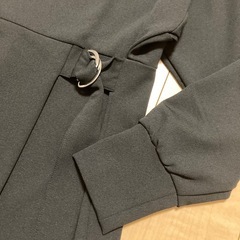GU ロング ドルマンスリーブ ワンピース 黒 長袖 ゆったり Sサイズの画像
