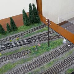 HOゲージ　ジオラマ展示台　アクリルカバー付き　60センチＸ40センチの画像