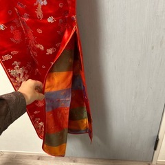 ハロウィン仮装　チャイナドレス　赤　ロングの画像