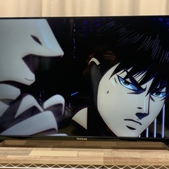 Android 4K　TV 43型、テレビ台の画像