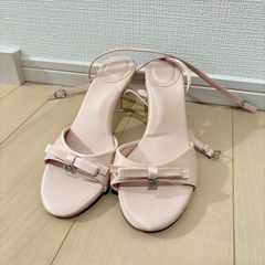 【未使用】ヒールサンダル 24.5~25cmの画像