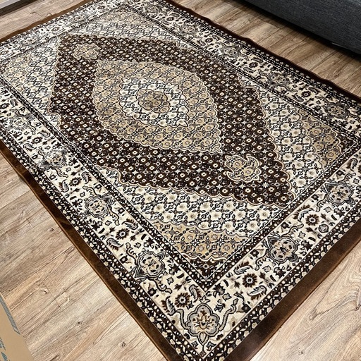 ペルシャ風 ラグ ブラウン カーペット 絨毯 部屋 縦127cm×横196cm 10