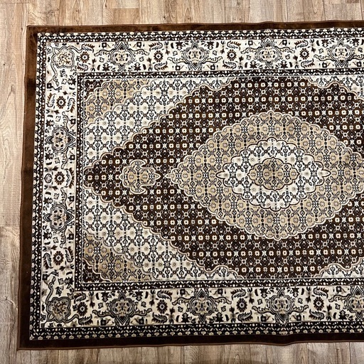 ペルシャ風 ラグ ブラウン カーペット 絨毯 部屋 縦127cm×横196cm