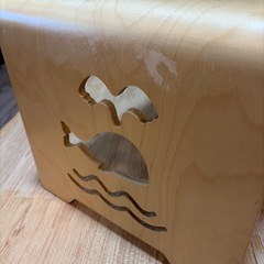【あ】MAMENCHI 子供用木製テーブルくじらと木製キッズチェア の画像