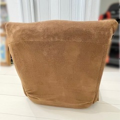リクライニング座椅子  モコモコ素材  ブラウン　多角度調節可能の画像