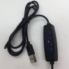ライト付きスマホホルダー　USB接続　ブラックの画像