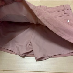 140cm コーデュロイ ピンク ミニスカートの画像