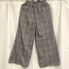 Mサイズ チェック柄 ワイドパンツ ゴムウエスト L'espoirの画像