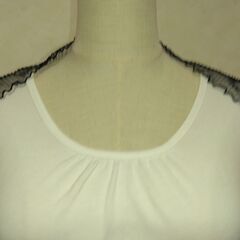 ストール　ブラック×シワ加工②の画像