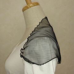 ストール　ブラック×シワ加工②の画像