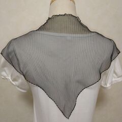 ストール　ブラック×シワ加工②の画像