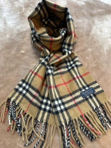 英国製 バーバリーBURBERRY カシミア100% マフラー ノバチェック