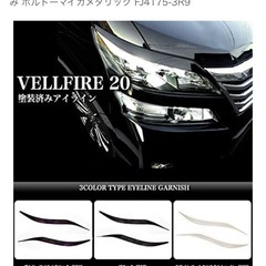さいたま市内であれば無料でお届けします
フジコーポレーション　20ヴェルファイア　アイラインの画像