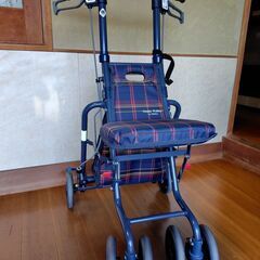 シルバーカー　島製作所 サニーウォーカーSP (中:H92-86cm) (格子NB)　中古の画像