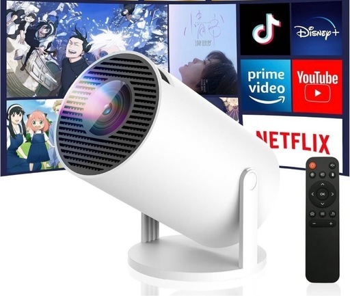 【新品】2026最新プロジェクター 家庭用 1080HD【Android TV搭載】